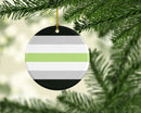 Agender Pride Ceramic Ornament