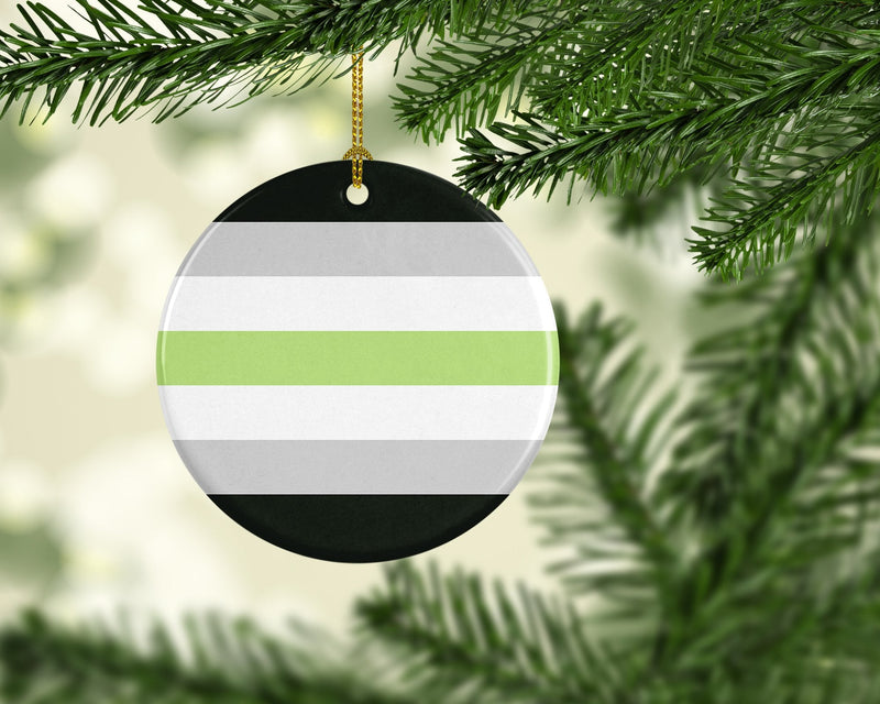 Agender Pride Ceramic Ornament