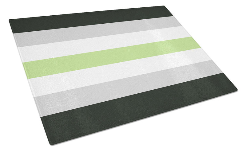 Agender Pride Glass Cutting Board Large