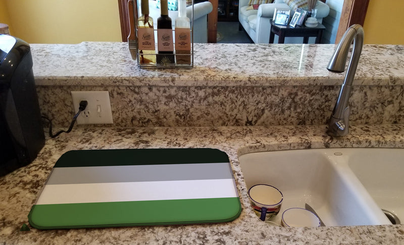 Androphilia Pride Dish Drying Mat – Absorbent, Artistic Kitchen Essentials