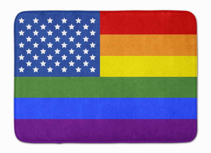 USA Gay Pride Machine Washable Memory Foam Mat