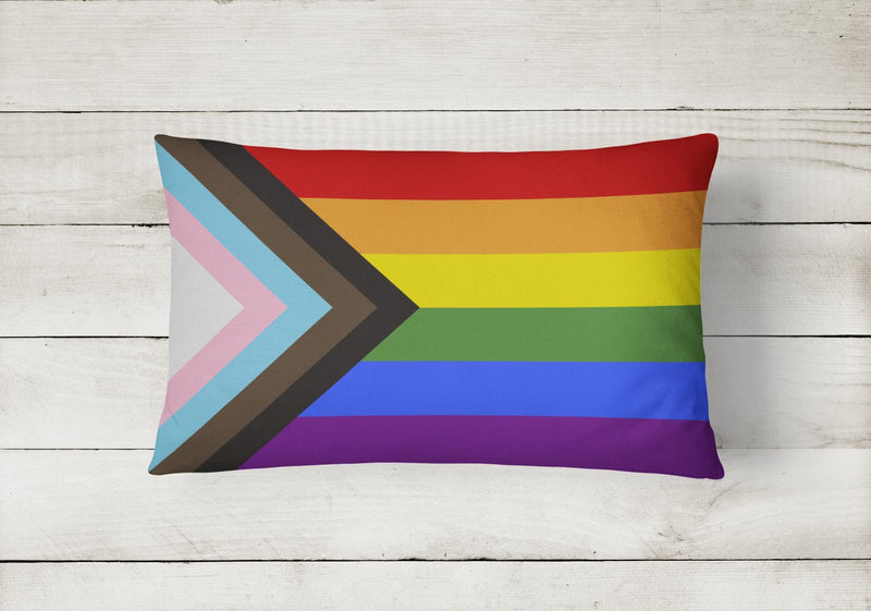 Gay Pride Progress Pride Canvas Fabric Decorative Pillow