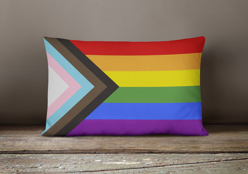 Gay Pride Progress Pride Canvas Fabric Decorative Pillow