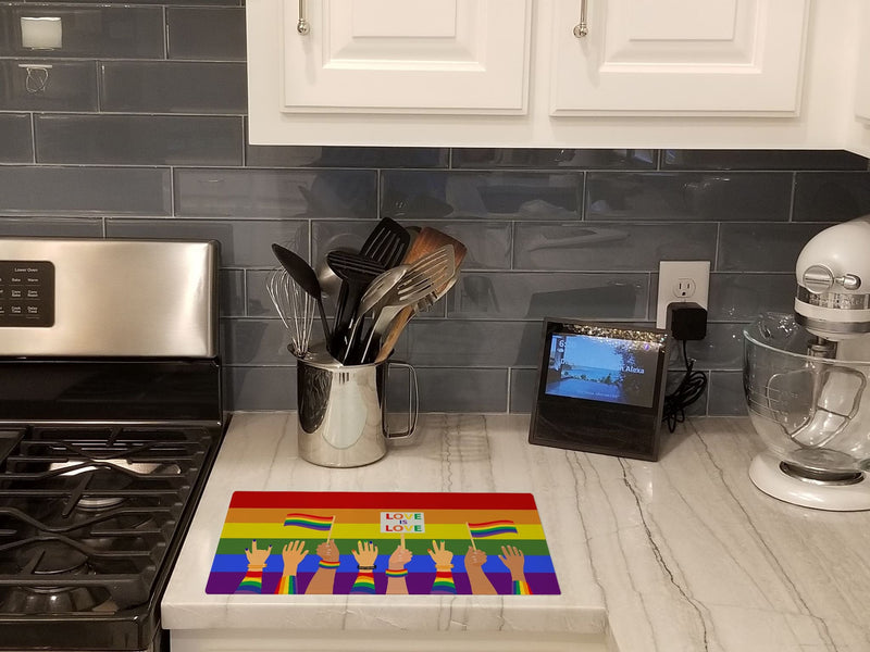 Gay Pride Parade Glass Cutting Boards – Durable, Decorative Kitchen Art Large
