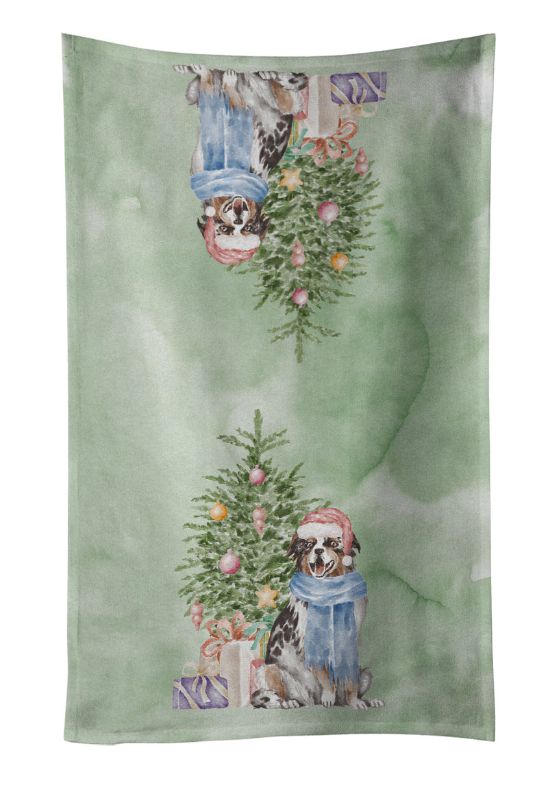 Christmas Australian Shepherd Kitchen Towel