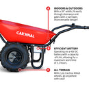 Electric Utility Cart 40V Battery-Powered Wheelbarrow 570-lb. Bucket Capacity by Tomahawk Power