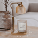 Candle Warmer Lamp with Wood Base by Sweet Water Decor