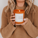 Spooky Season Soy Candle - Orange Matte Jar - 15 oz (Cozy Season) by Sweet Water Decor