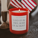 Land of the Free Home of the Brave Soy Candle - Red Matte Jar - 15 oz by Sweet Water Decor