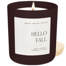 Hello Fall Soy Candle - Brown Matte Jar - 15 oz by Sweet Water Decor