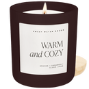 Warm and Cozy Soy Candle - Brown Matte Jar - 15 oz by Sweet Water Decor