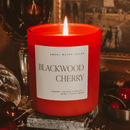 Blackwood Cherry Soy Candle - Red Matte Jar - 15 oz by Sweet Water Decor
