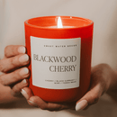 Blackwood Cherry Soy Candle - Red Matte Jar - 15 oz by Sweet Water Decor