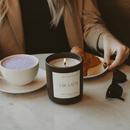 Ube Latte Soy Candle - Brown Matte Jar - 15 oz by Sweet Water Decor