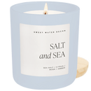 Salt and Sea Soy Candle - Blue Matte Jar - 15 oz