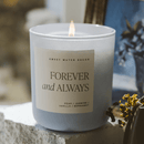 Forever and Always Soy Candle - Blue Matte Jar - 15 oz (Cashmere and Vanilla) by Sweet Water Decor