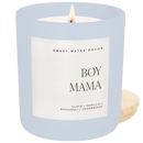 Boy Mama Soy Candle - Blue Matte Jar - 15 oz (Palo Santo Patchouli)