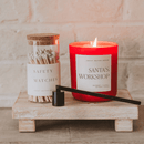 Santa's Workshop Soy Candle - Red Matte Jar - 15 oz (Merry and Bright) by Sweet Water Decor