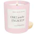Omg! You're Engaged! Soy Candle - Pink Matte Jar - 15 oz by Sweet Water Decor
