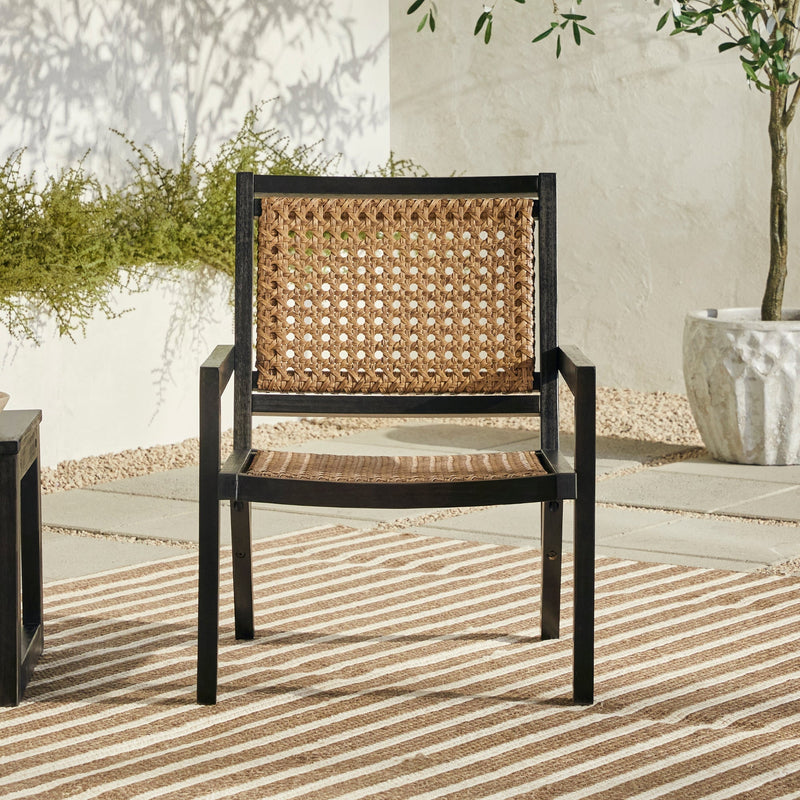 Colby Boho Solid Wood Outdoor Accent Chair