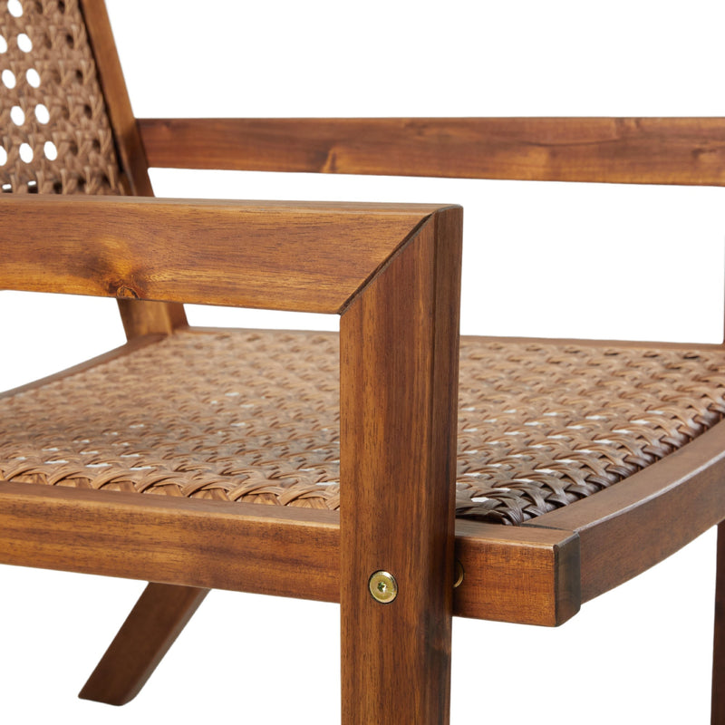 Colby Boho Solid Wood Outdoor Accent Chair