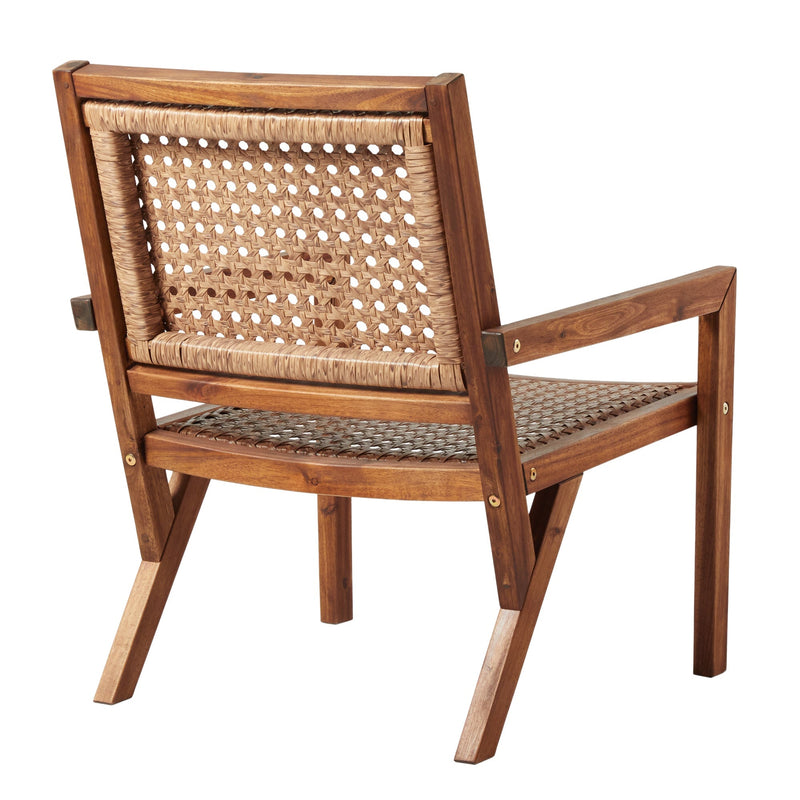 Colby Boho Solid Wood Outdoor Accent Chair