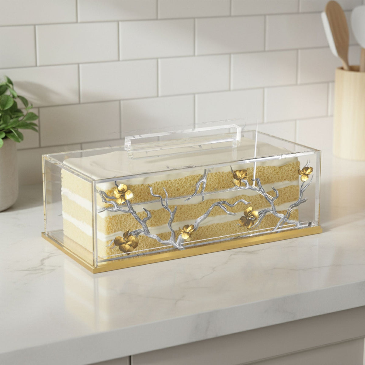 Golden Branch Cake Log Holder, photo 3 of 3