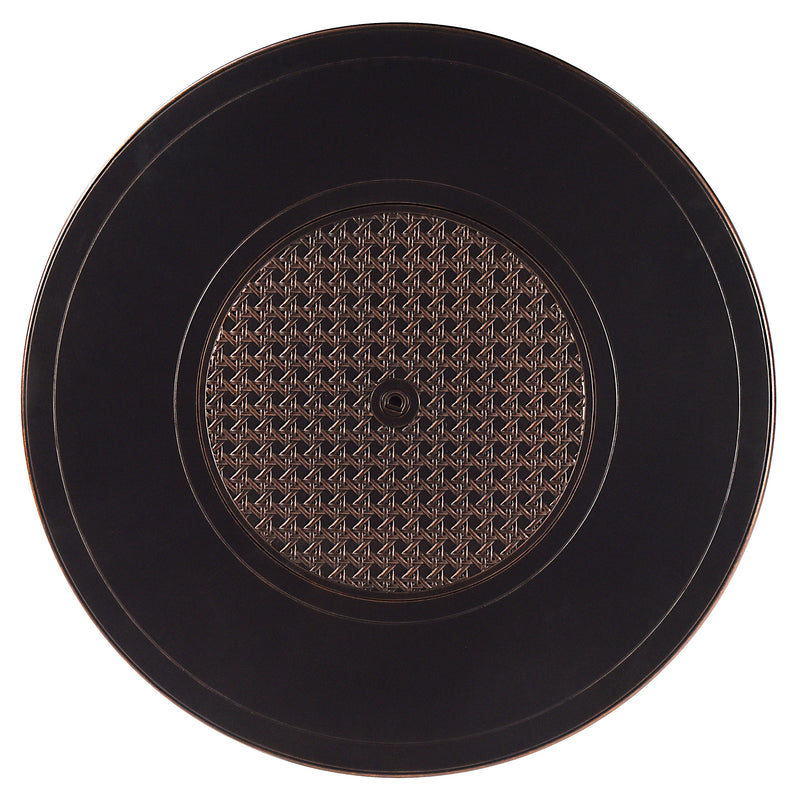 Aluminum 44-in Round Propane Fire Table with Beads, Covers and Lid