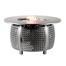 Aluminum 44-in Round Propane Fire Table with Beads, Covers and Lid