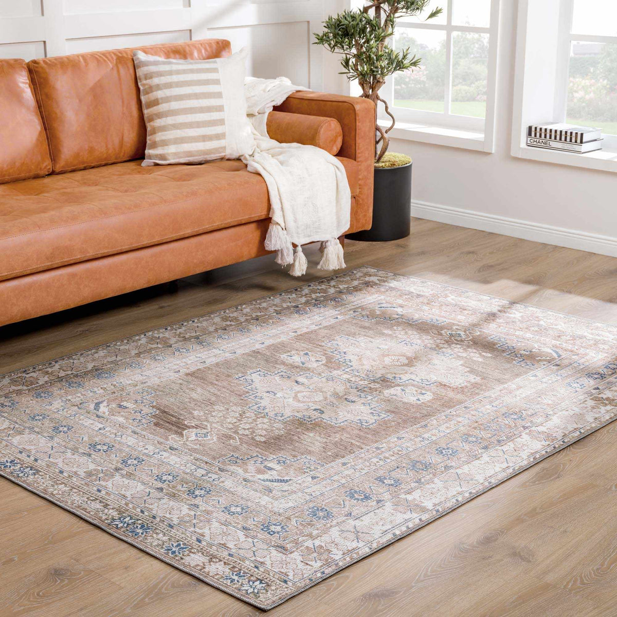 Baltinglass Washable Area Rug, installed in a room