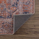 Burnt Orange Taber Medallion Washable Area Rug