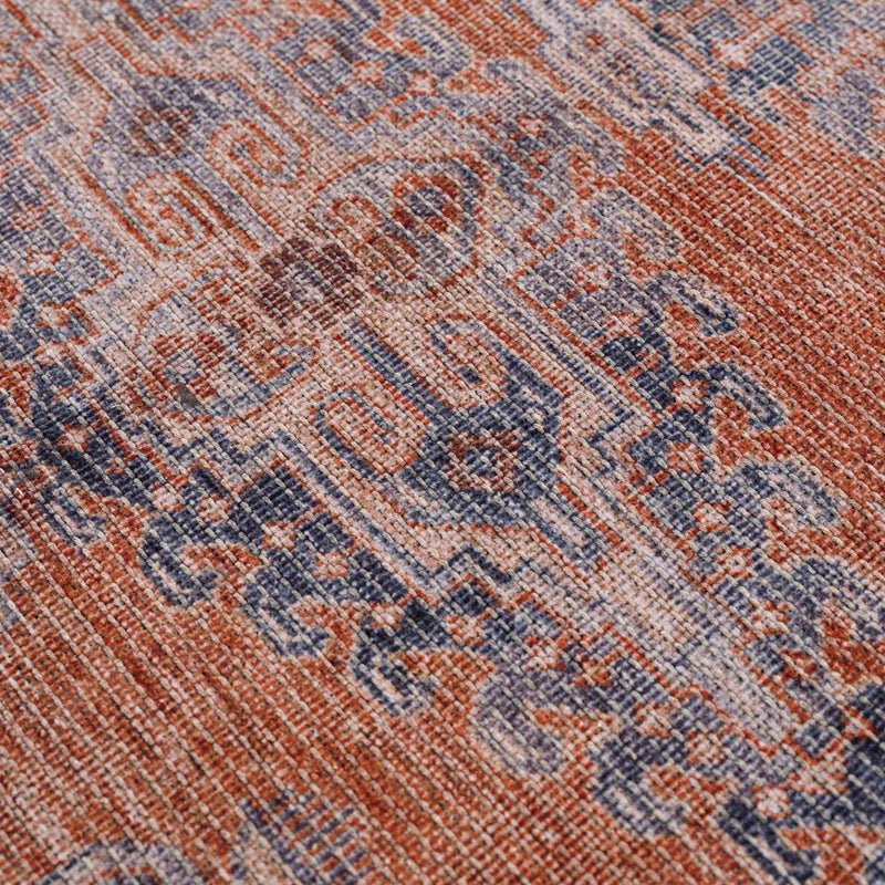 Taber Burnt Orange Washable Rug