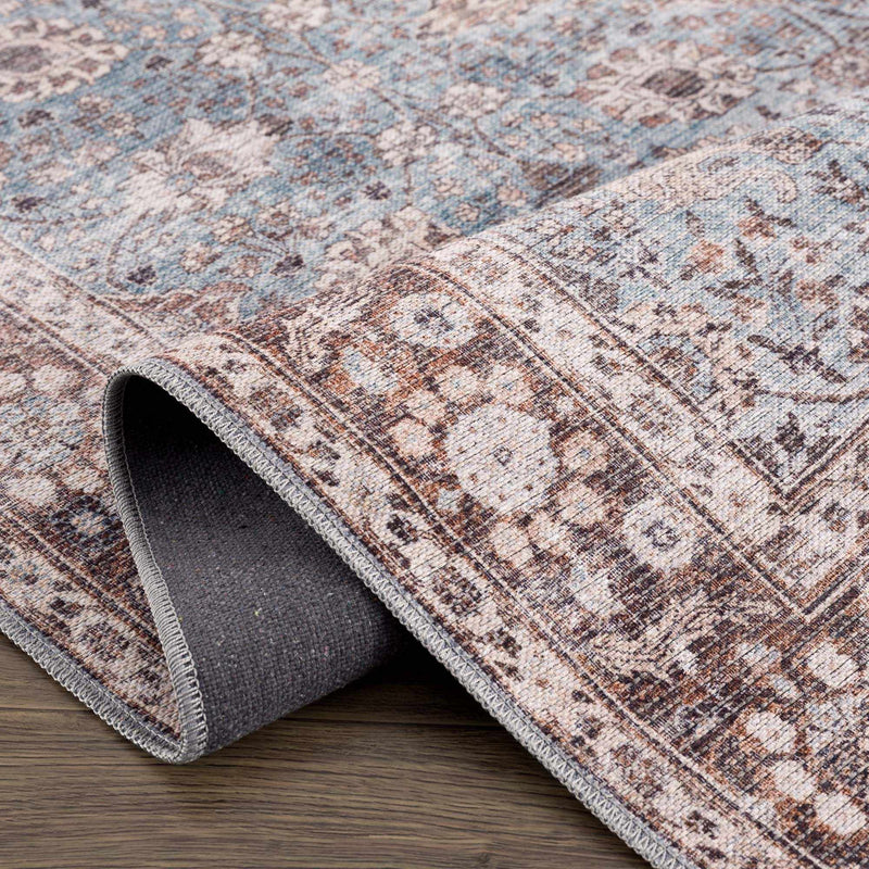 Dauis Blue Persian Style Washable Rug - Promo