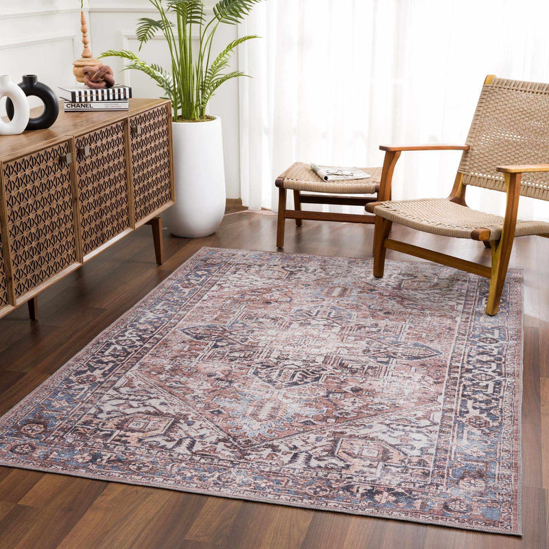 Viho Vintage Flat Pile Washable Rug - Clearance