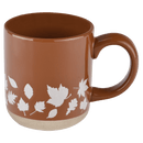 Fall Leaves 14 oz Orange Stoneware Coffee Mug by Sweet Water Decor
