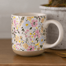 Floral 14 oz Stoneware Coffee Mug by Sweet Water Decor