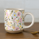 Floral 14 oz Stoneware Coffee Mug by Sweet Water Decor
