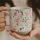 Floral 14 oz Stoneware Coffee Mug by Sweet Water Decor