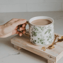 Green Delft 14 oz Coffee Mug by Sweet Water Decor