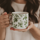 Green Delft 14 oz Coffee Mug by Sweet Water Decor