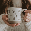 Brown Leaves 14 oz Stoneware Coffee Mug by Sweet Water Decor