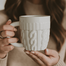 Cream Sweater 18 oz Figural Coffee Mug by Sweet Water Decor