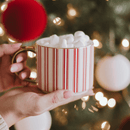 Red Stripe 14 oz Gold Handle Coffee Mug by Sweet Water Decor