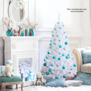 8 ft White Artificial PVC Christmas Tree with Stand