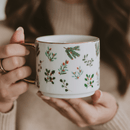 Holiday Greenery 14 oz Gold Handle Coffee Mug by Sweet Water Decor