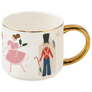 Nutcracker 14 oz Gold Handle Coffee Mug by Sweet Water Decor