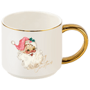 Vintage Santa 14 oz Gold Handle Coffee Mug by Sweet Water Decor