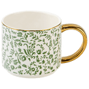 Green Ditsy Floral 14 oz Coffee Mug