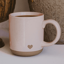 Pink Heart 14 oz Stoneware Coffee Mug by Sweet Water Decor