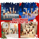 3-Piece Pre-lit Christmas Reindeer Family with 230 Warm White LED Lights by LJGDeals